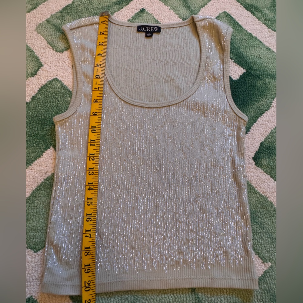 EUC J. Crew sequined tank top, size s - Picture 5 of 6
